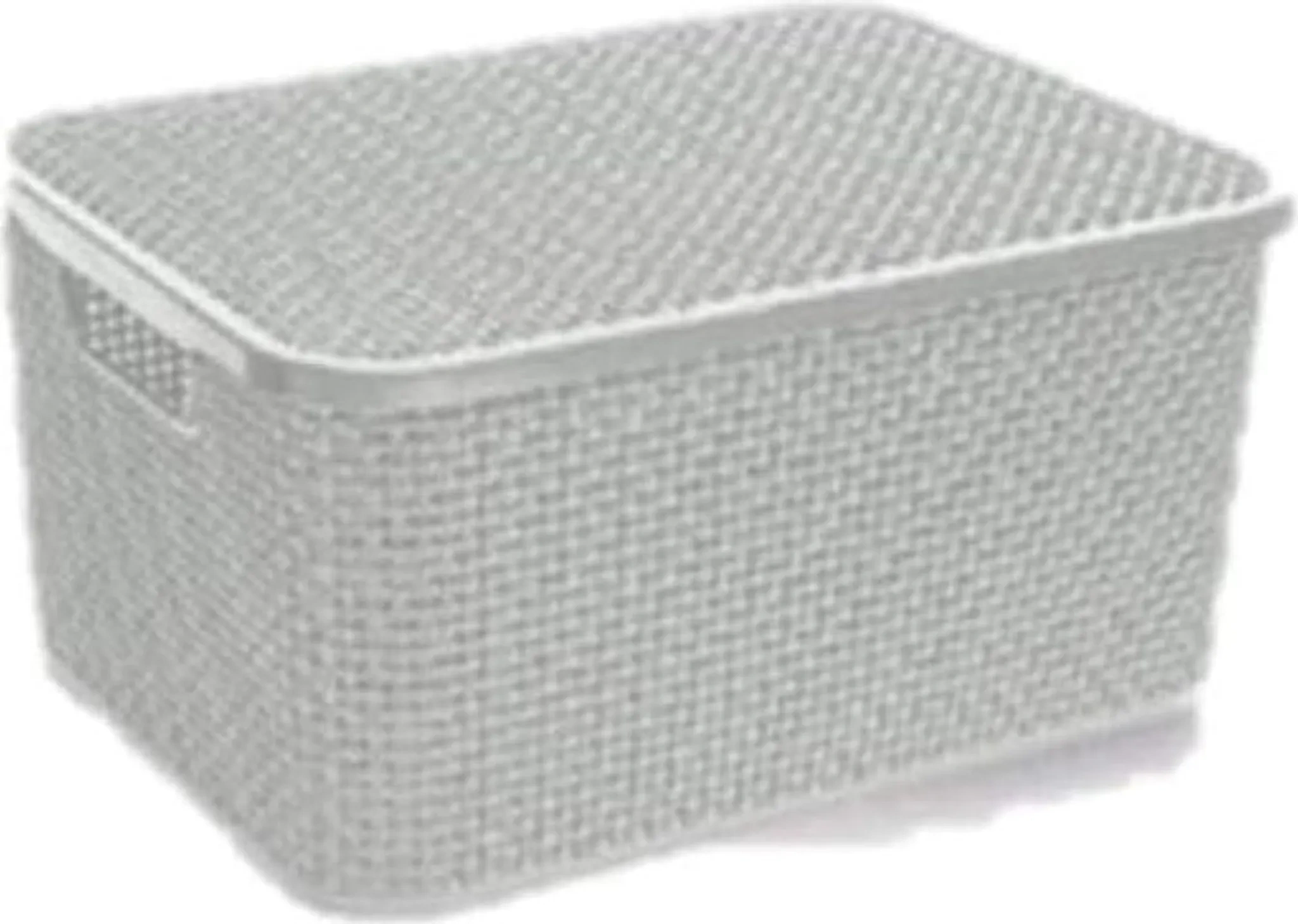Korb mit Flechtoptik, weiß, 3 Stück Korb mit Flechtoptik, weiß, 3 Stück