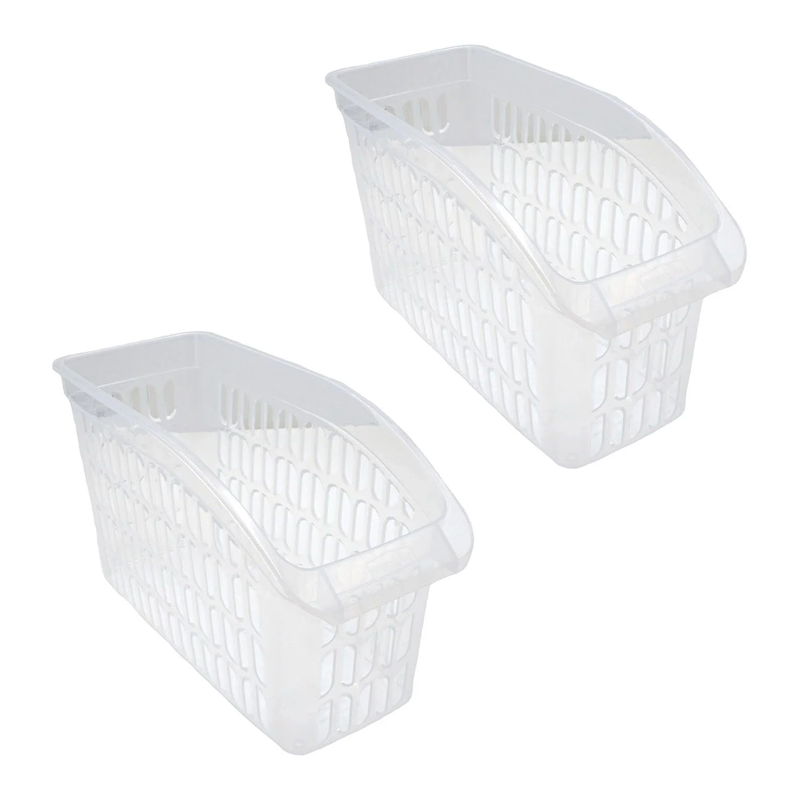 HAC24 Aufbewahrungskorb Set 2 transparent Kunststoff Organizer