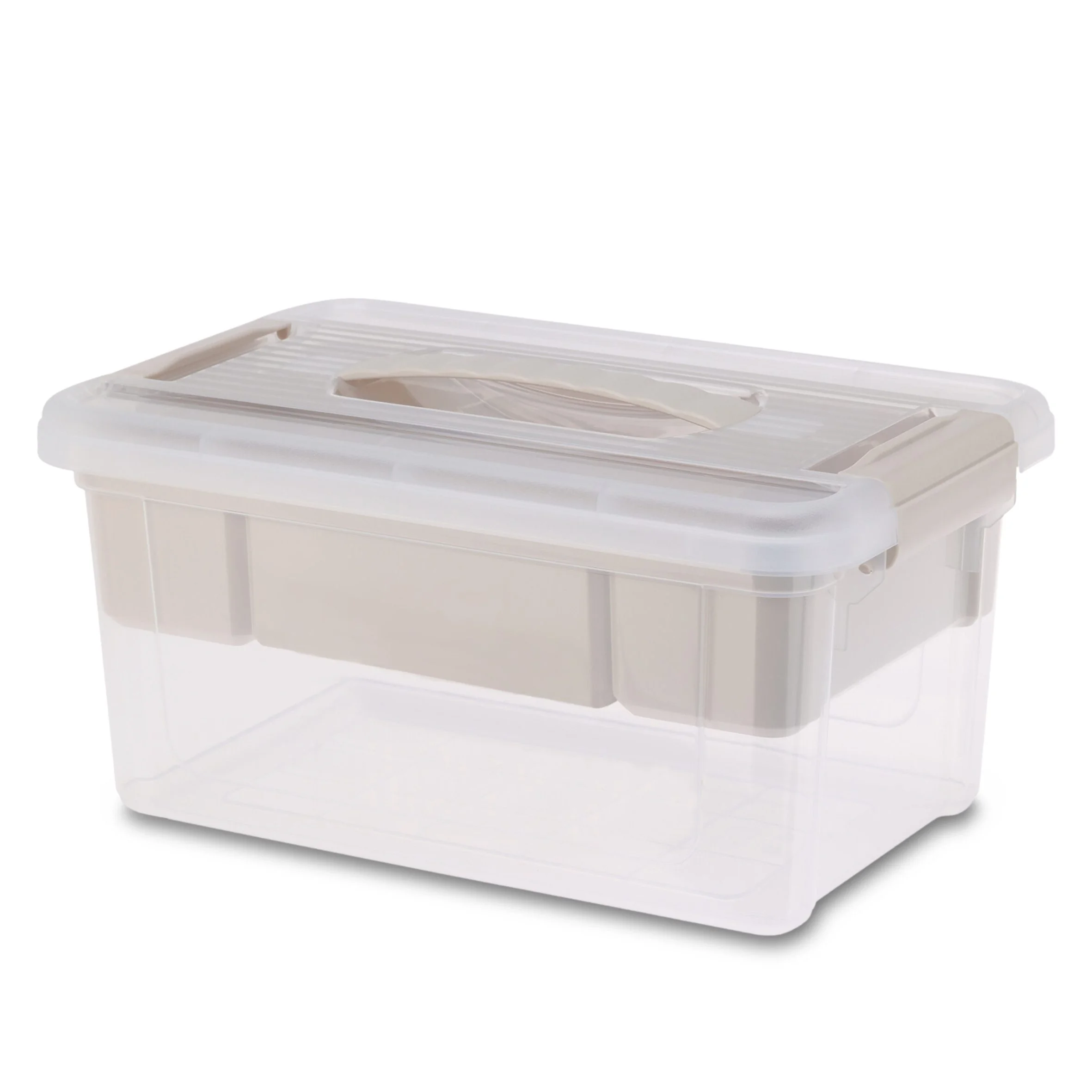 SPETEBO Aufbewahrungsbox mit Tragegriff 29 x 19 cm Nähkästchen