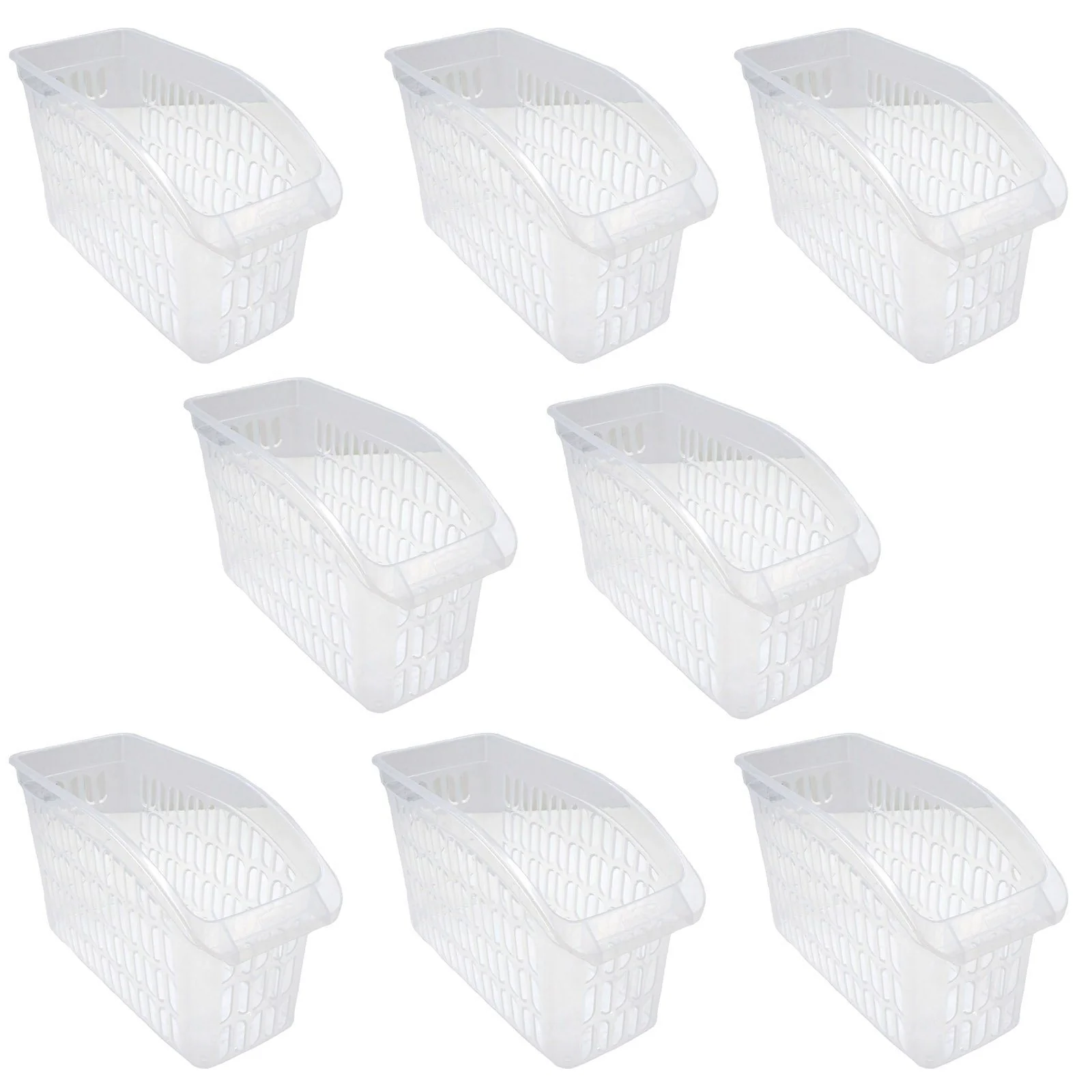 HAC24 Aufbewahrungskorb Transparent Set 8 Regal Organizer