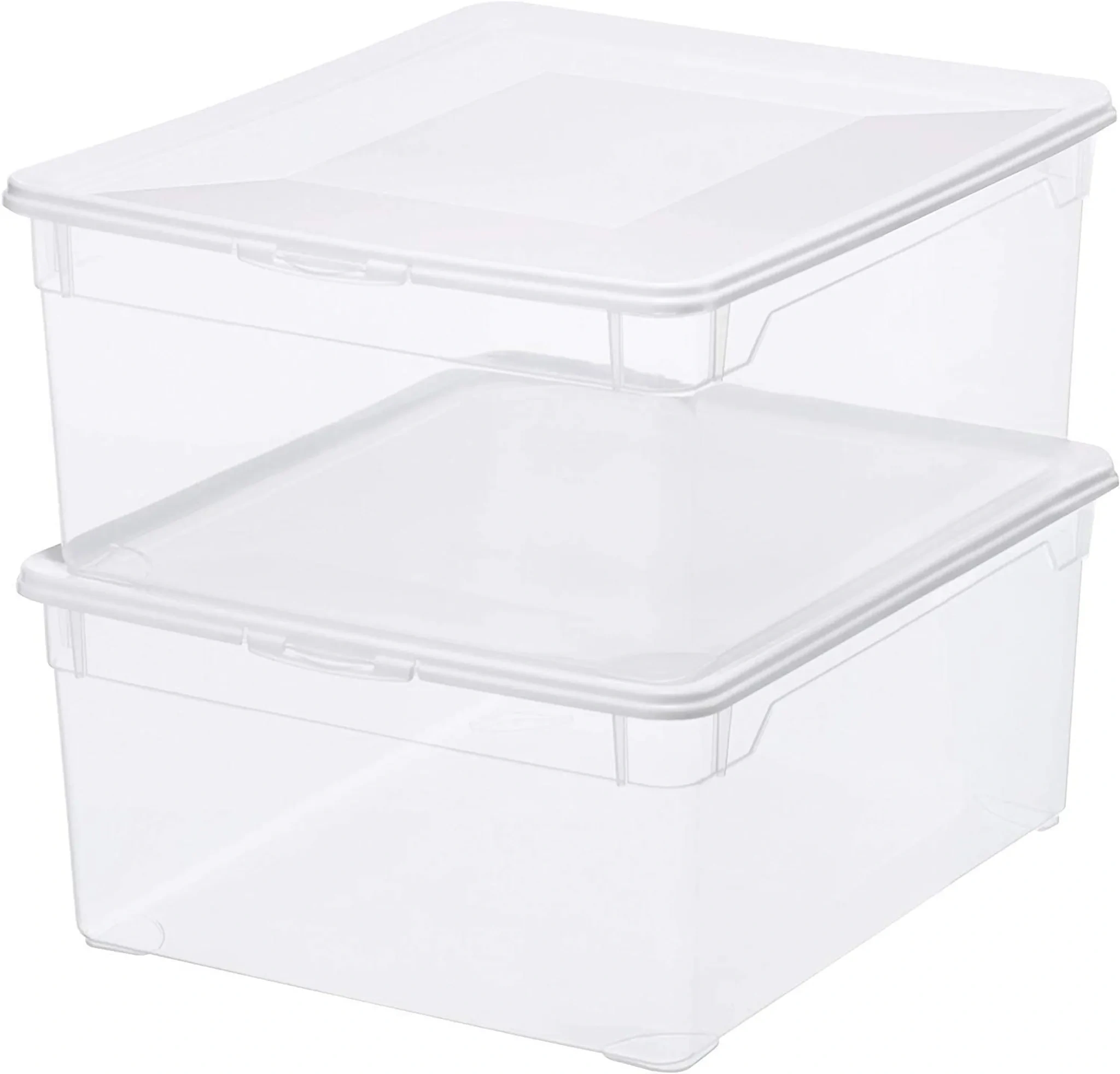 Rotho Clear Aufbewahrungsbox, 2er-Set, transparent, 18 L
