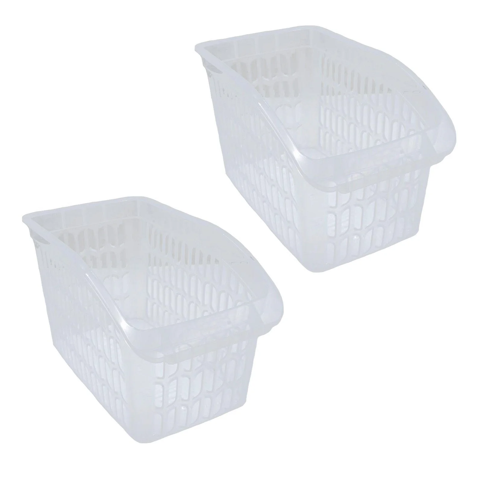 HAC24 Aufbewahrungsbox Set 2 St transparent Kunststoff Organizer