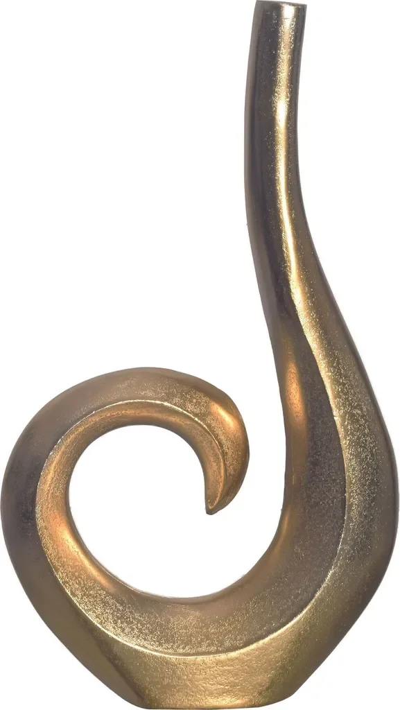 FineBuy Deko Vase Aluminium Spirale 47 cm handgefertigte Blumenvase