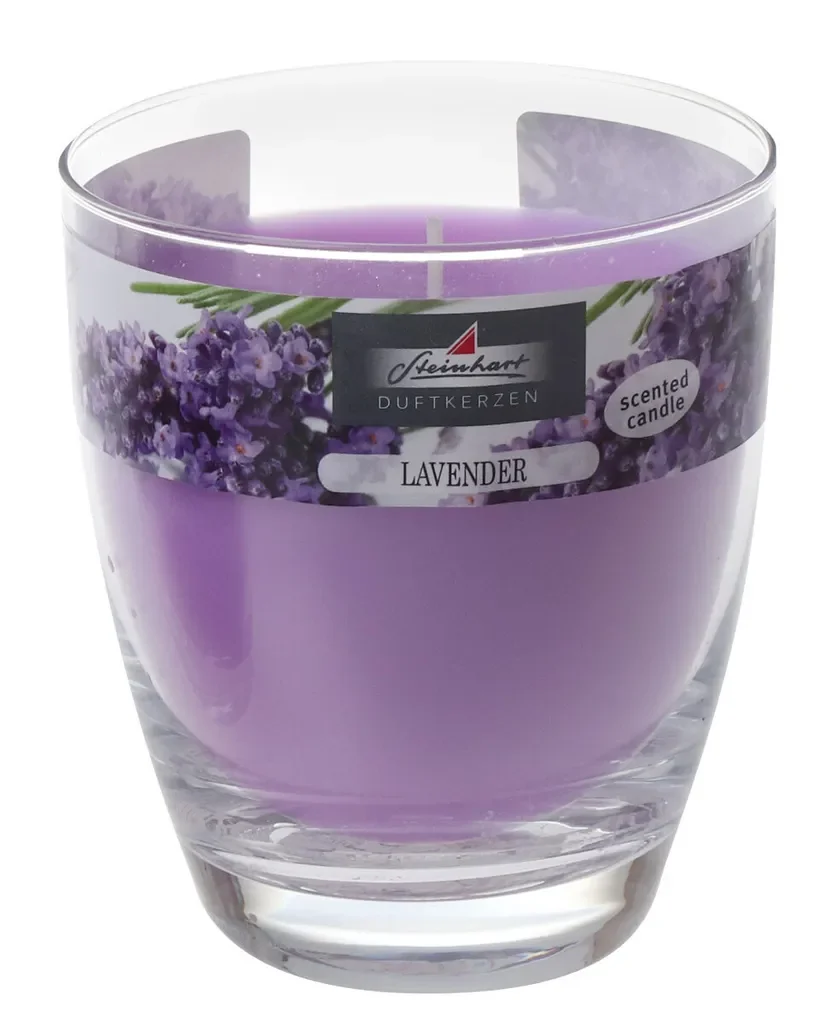 Duftkerze im Glas Lavender bauchig ca 40 h Brenndauer 107 x 92 mm