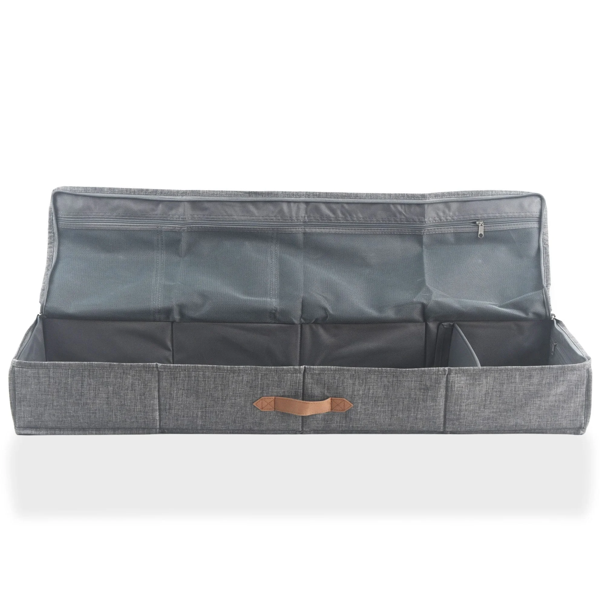 HAUSLEBEN Organizer Unterbett Aufbewahrungsbox faltbar 90x45x18 cm