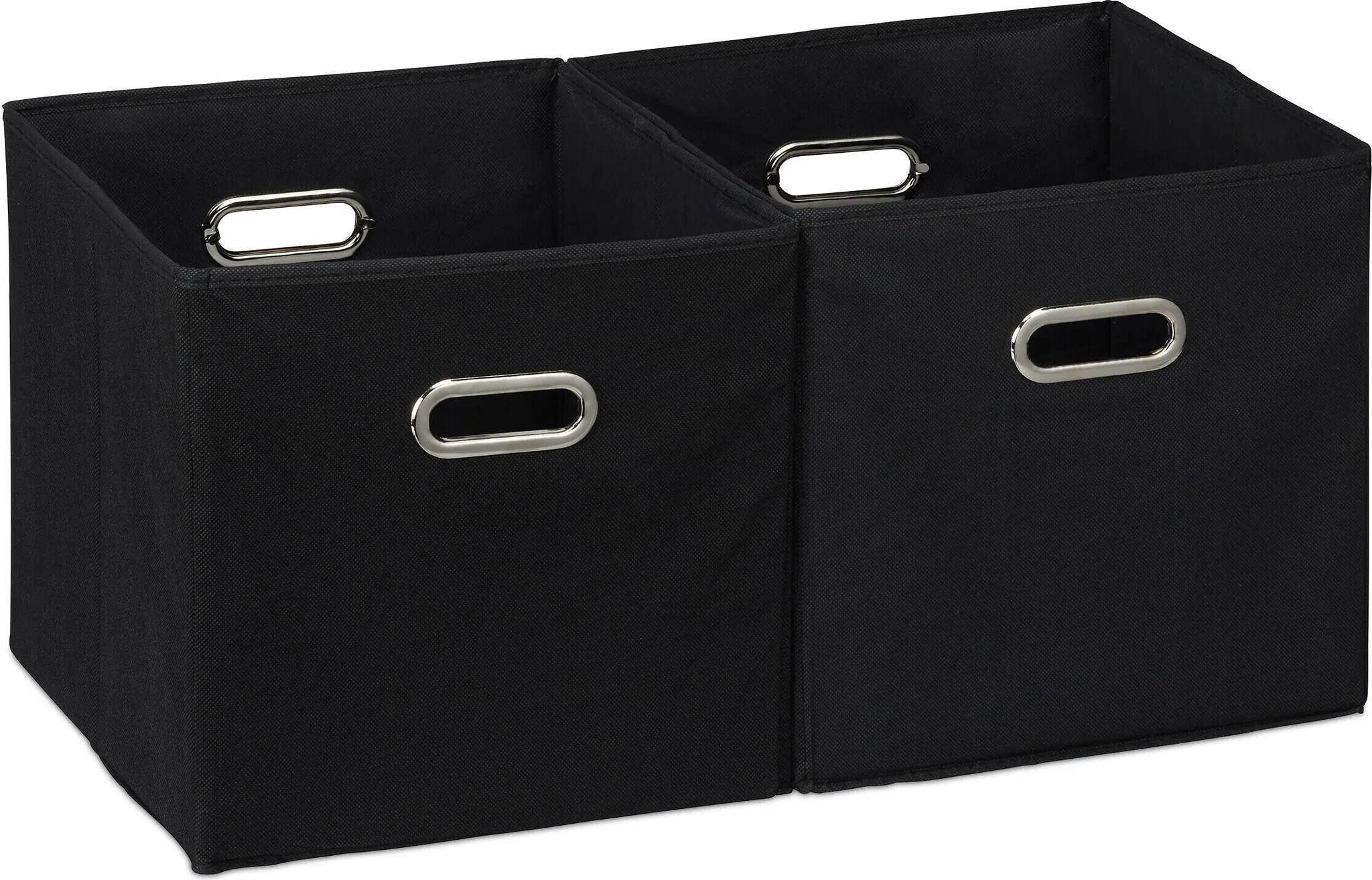 relaxdays Schwarze Aufbewahrungsbox 2er Set relaxdays Schwarze Aufbewahrungsbox 2er Set